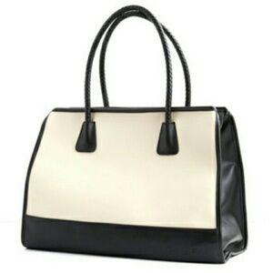 Chic Black and Cream Satchel
